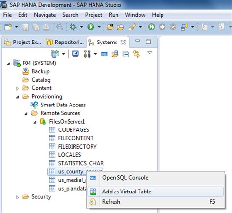 Sda sap hana.  For example a SQL Server table CUSTOMER_MASTER can be blended in to Hana as ...