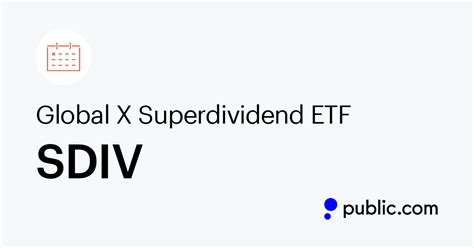 SDIV Signals & Forecast. The Global X SuperDividend ETF holds buy signals from both short and long-term Moving Averages giving a positive forecast for the stock ...