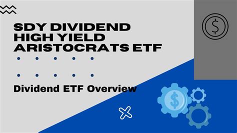 Holdings. The current dividend yield for SPDR® S&P Dividend ETF (SDY) stock is 2.71% as of Wednesday, November 29 2023. It paid out $3.21 in dividends over the past 12 …. 