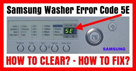 Se code on samsung washer. The SE error code is one in a very long line of error codes in Samsung washers installed to inform you about a particular defect concerning … 