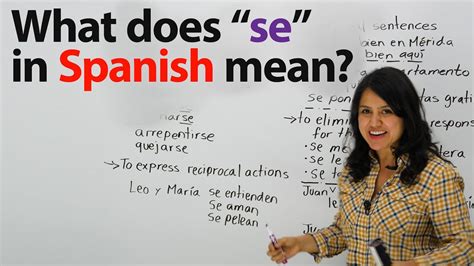 The pronoun “se” can really be a nightmare for learners of Spanish. It comes up so often and can mean so many things and function in so many ways. Here we are going to review 4 common uses of “se”. Reflexive “se” (el “se” reflexivo): Se is very often used to change a normal verb into a reflexive verb in Spanish. In reflexive ... . 