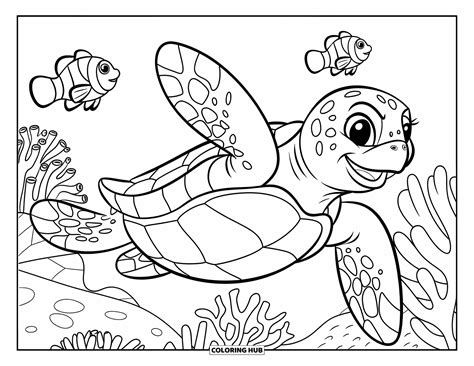 Sea Turtle Coloring Shee