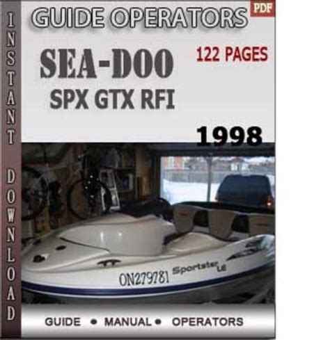Sea doo bombardier spx operators manual 1998. - Manuale di servizio n900 livello 12.
