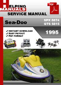 Sea doo spx 5874 gts 5815 1995 workshop manual. - 1983 1985 yamaha xvz1200 venture service manual.