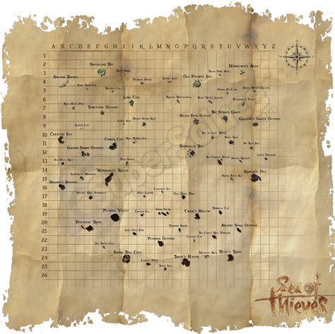 Sea of thieves map locations.  Find every location to navigate to using...
