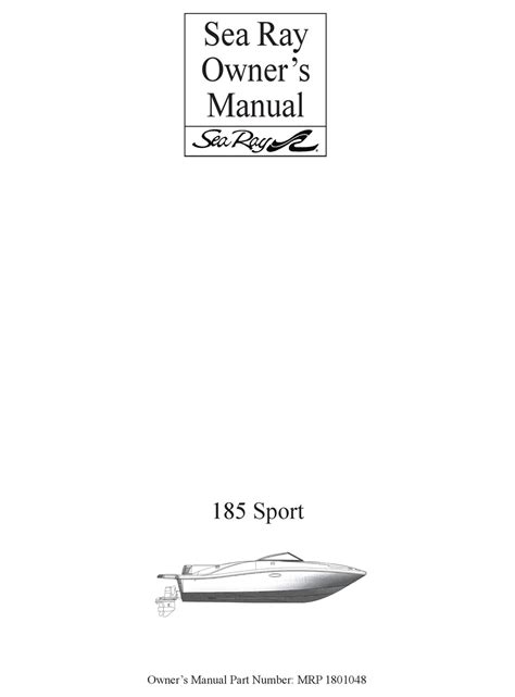 Sea ray 185 sport owners manual. - Manual do tesão e do orgasmo.
