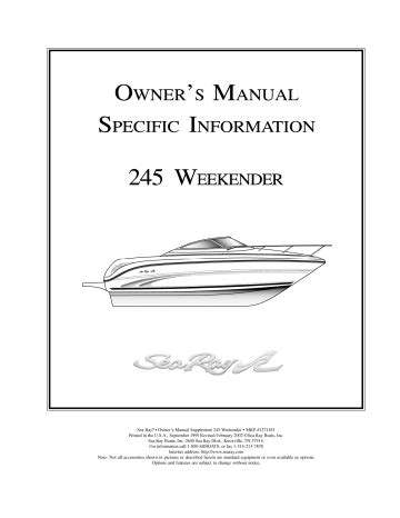 Sea ray 245 weekender owners manual. - Frühbronzezeittiche ansiedlung in der bleiche bei arbon tg..