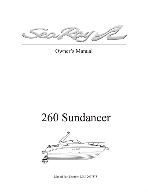 Sea ray 260 sundancer manual filetype. - Recherche sur la situation des anciens de l'i.t.h.q..