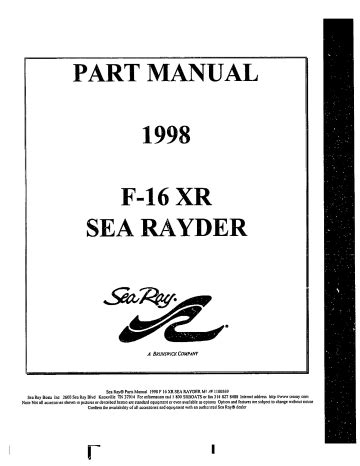 Sea ray sea rayder service manual. - 2005 dodge durango manual del propietario.
