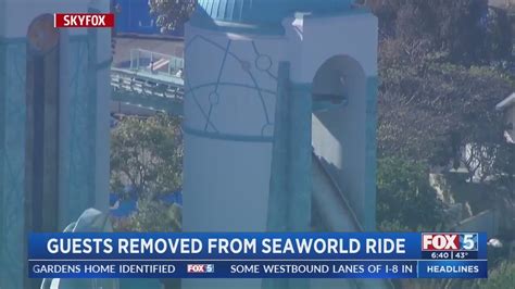 SeaWorld guests removed from attraction after ride stops