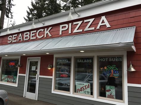 Seabeck pizza. Seabeck Pizza; Menu Menu for Seabeck Pizza Salads Available dressings: ranch, bleu cheese, caesar, and Italian. Mediteranean Salad Shredded pepperoni, artichoke hearts, sun-dried tomatoes, pine-nuts and feta. $8.99 Spinach Bacon Salad Fresh spinach, bacon ... 