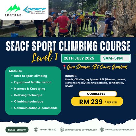 Seacf level 1.  輪&zwj;♂️ The SEACF Climbing Certification (Level 1 & 2) is where strong...
