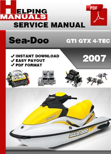 Seadoo gti gtx 2007 4 tec workshop manual. - Suzuki fueraborda manuales de reparación gratis.