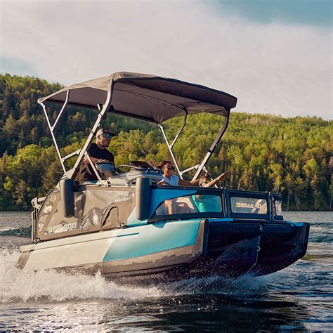 Seadoo pontoon. Hull. Gauge. Warranty. The 13-foot Switch Compact is ideal for quick escapes to the water or hopping around your local lakes. It's extremely easy to trailer and store thanks to its smaller size. Yet, it's still fully featured and perfectly powered with a proven 130-HP Rotax engine. Engine. Rotax 1630 ACE™ - 130 hp. 