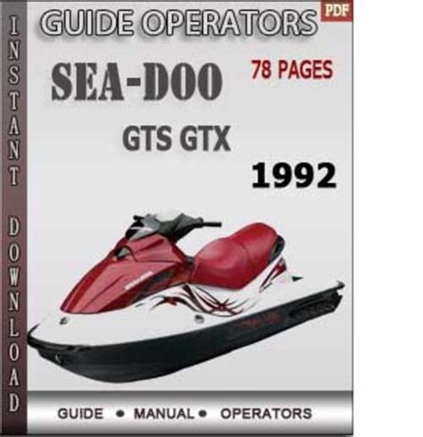 Seadoo sea doo 1992 sp gts gtx xp service repair manual. - Solution manual pearson geometry chapter tests.