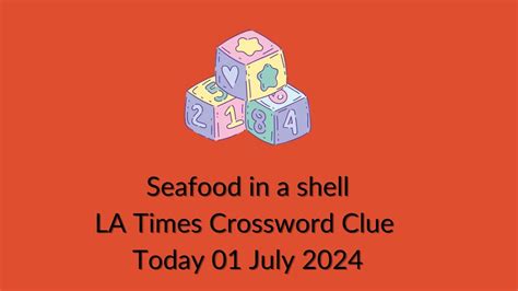 Seafood in shells Crossword Clue Wordplays.com