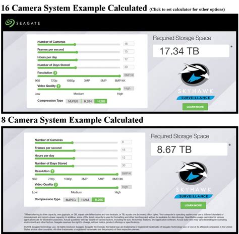 Seagate cctv calculator. .  ...
