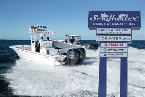 Apr 29, 2020 · A.S.: SeaHunter Marina at Manatee Bay is a full sales and service location on the 18 mile stretch before Key Largo. We service the area from South Florida to Key West, carrying SeaHunter and Tidewater Boats. On the service side of things, we offer repairs, Seakeeper installations and service, routine maintenance, and everything in between. . 