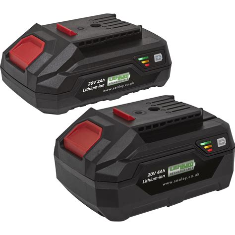 Sealey BK24 20V 2Ah & 4Ah Lithium-ion Power Tool Battery Pack …