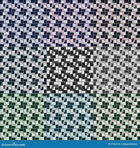 Seamless 3d Squares Vector Patterns Stock Vector Illustration of