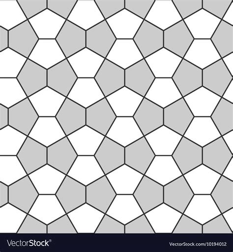 Seamless Geometric Pattern Pentagonal Regular Vector Image