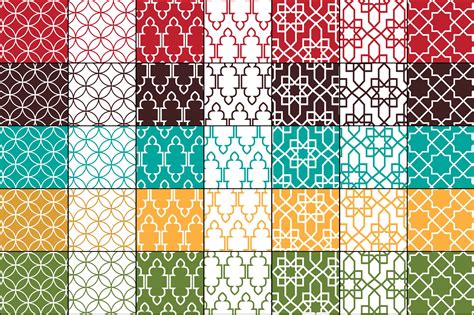 Seamless Moroccan Pattern Bundle (148578) Patterns Design Bundles
