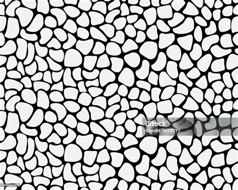 Seamless abstract irregular cobblestone pattern. Vector leather or
