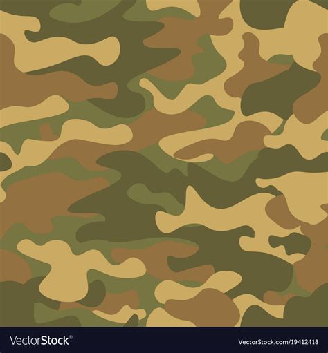 Seamless camouflage pattern khaki texture Vector Image