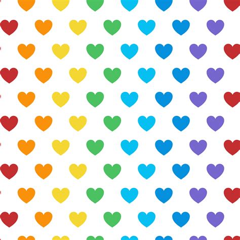 Seamless colorful heart pattern vector Download Free Vectors, Clipart