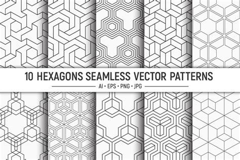 Seamless pattern with hexagons CustomDesigned Graphic Patterns
