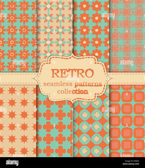 Seamless retro patterns vector Vector Graphics Blog