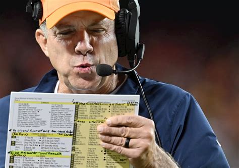 Sean Payton’s reaction to his play sheet ending up on the Thursday Night Football broadcast? “I don’t worry about it”