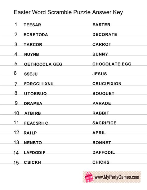 Search Word Answer Scrambled Eggs Key
