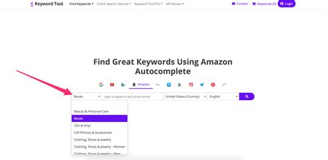 Search amazon keywords. Free version of Keyword Tool generates up to 750+ long-tail keyword suggestions for every search term. Unlike Keyword Planner or other tools, Keyword Tool is extremely reliable as it works 99.99% of the time ... Google, YouTube, Bing, Amazon, eBay, App Store, Play Store, Instagram, Twitter, Pinterest to name a few. Most keywords, hashtags, and ... 