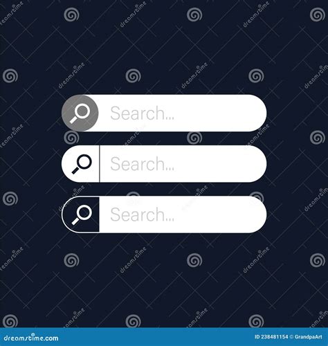 Search bar with icon and placeholder. HTML template element. User