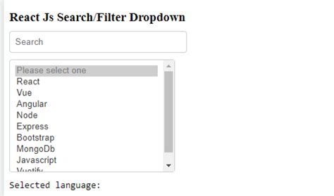 Search filter dropdown reactjs.  Oficjalne centrum pomocy Wyszukiwarka Go...