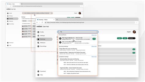 Search for keywords across all Webex meetings and webinar