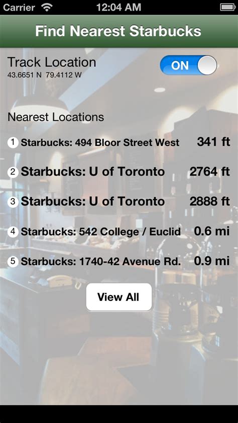 If you want to find the closest Starbucks Locations to your current position, enter your current address in the search bar: the city and the state or the zip code if you …. 