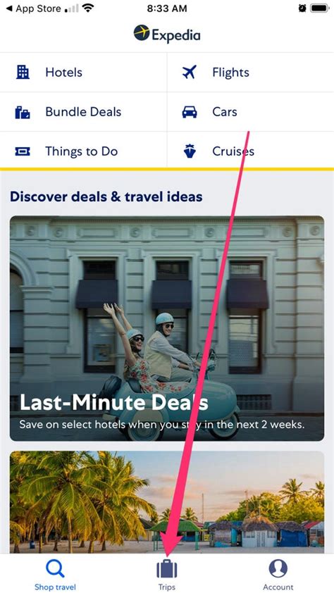 Search itinerary on expedia. You can easily find your itinerary on Expedia for any confirmed trip, hotel booking, car rental, or bundled package. The Expedia app also allows for quick and easy checking of … 