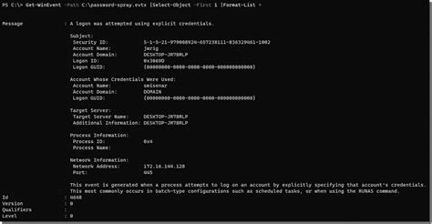 Search windows event logs.  The Get-WinEvent cmdlet gets events from eve...