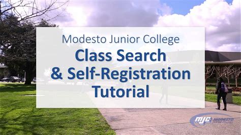 Searching for a Class using MJC Class Search - Yosemite