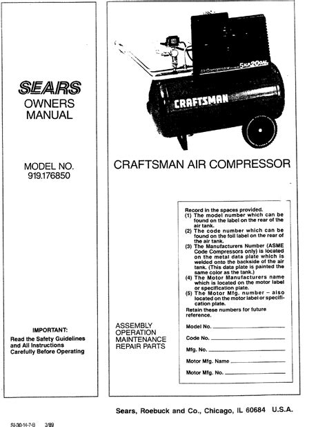 Sears craftsman air compressor owners manual. - Mercedes sprinter 316 cdi workshop manual.