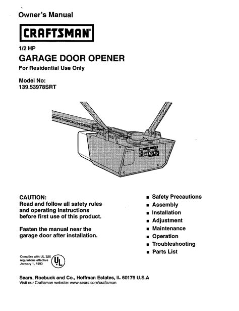 Sears craftsman garage door manual 1 2. - Guggenbühls schweizer knigge. ein brevier für zeitgemäße umgangsformen..