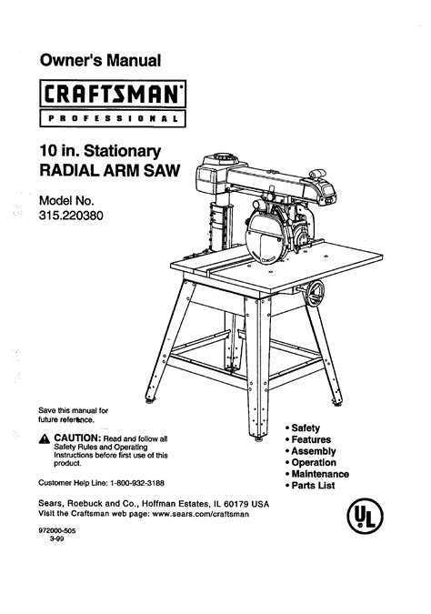Sears radial arm saw user manual. - Owners manual 1987 yamaha big bear.