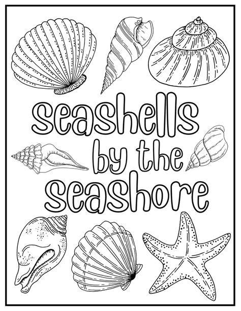 Seashells Coloring Pages
