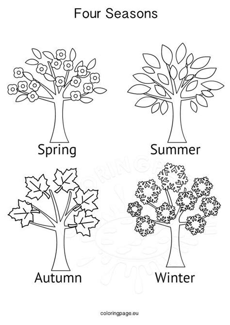 Seasons Coloring Shee