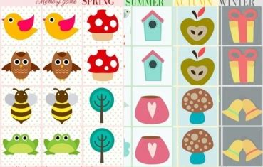 Seasons Memory Game Free Printables Creative Kitchen