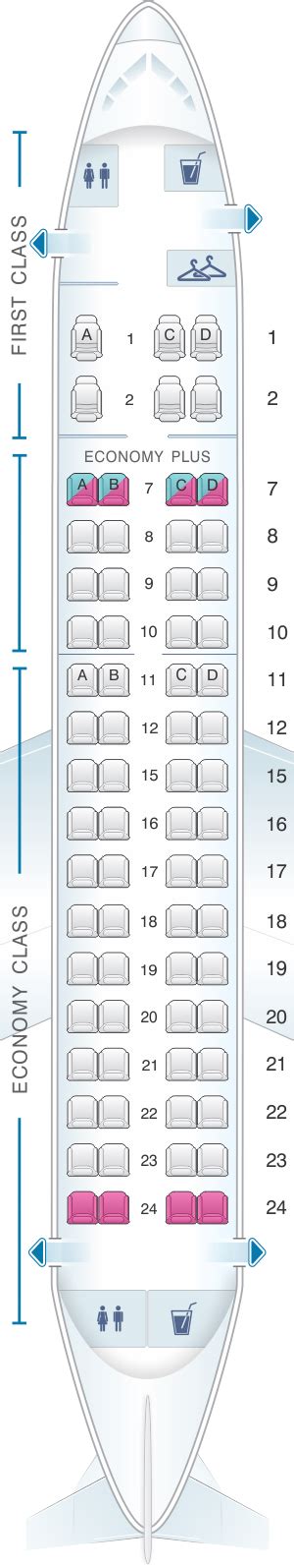 Seat Map United Airlines Embraer EMB 170 (E70) SeatMaestro