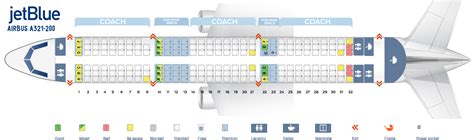 Jetblue Airways Airbus A321 Seat Map; Seat 21b; JetB