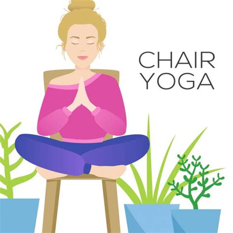 Seated Yoga Chair Yoga Clipart, Interlace your fingers and raise your  elbows slightly, arching your back a bit.